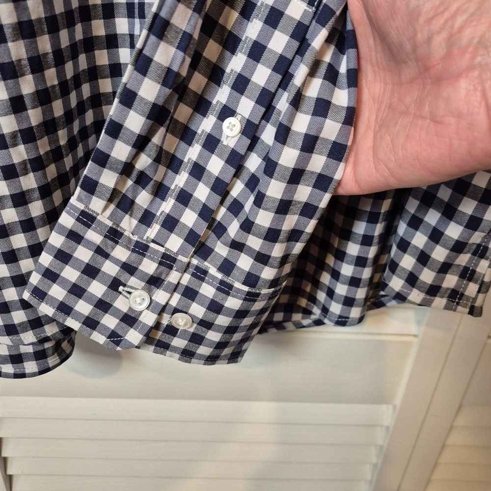 Daniel Hechter Paris Mens XXL Gingham Check Button Down Long Sleeve Shirt NWT - Picture 8 of 11